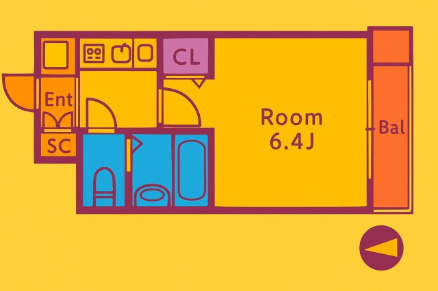 大阪市西区九条３丁目の賃貸マンションの間取り