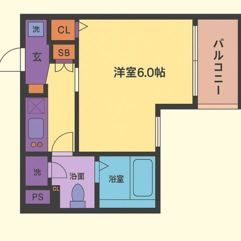 大阪市西区江之子島１丁目の賃貸マンションの間取り