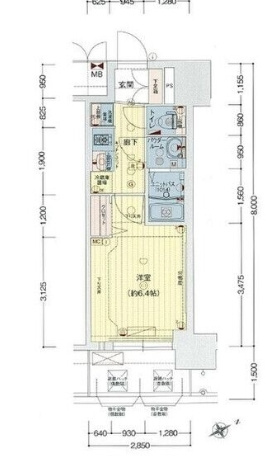大阪市西区九条２丁目の賃貸マンションの間取り
