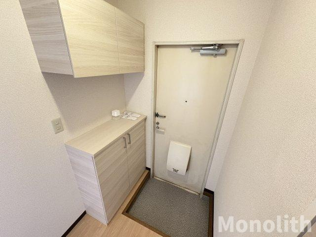 ガーデンハイツ・ヒゴA棟の玄関