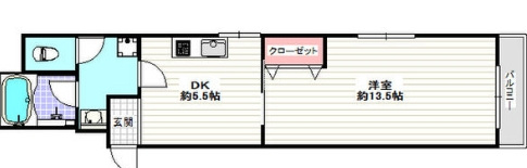 大阪市西区九条１丁目の賃貸マンションの間取り