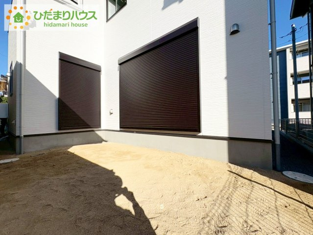 日立市相賀町1期　新築戸建の庭|"日当たりの良い広い庭。友人や親せきが集まってＢＢＱをしたり、ペットと遊んだり。
一戸建てならではの楽しさが広がります(*^-^*)"