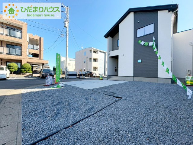 日立市相賀町1期　新築戸建の駐車場|マイホームなら駐車場代がかかりません。しかも、自宅の駐車場で洗車ができます！今までコイン洗車に行っていた手間も省けて、節約にもつながります(^^♪