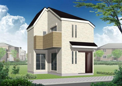 練馬区田柄3丁目　省エネ×快適　シンプル邸宅の外観パース