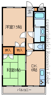 ブルーハイツ北別府の間取り