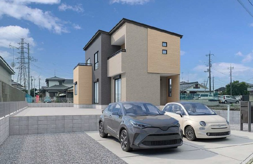 太田市藤阿久町　Kダンパー　全４区画の外観パース|完成予定図になります！