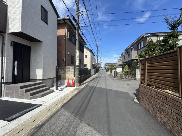 松戸市五香７丁目新築戸建の前面道路含む現地写真|北側前面道路