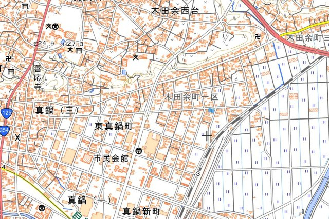 土浦市一棟マンションの地図
