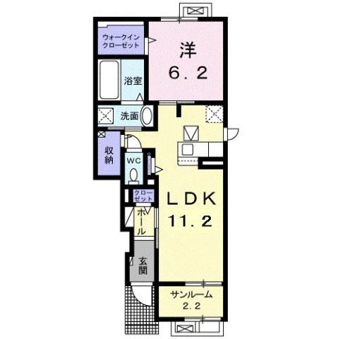 スタジオ　パコの間取り
