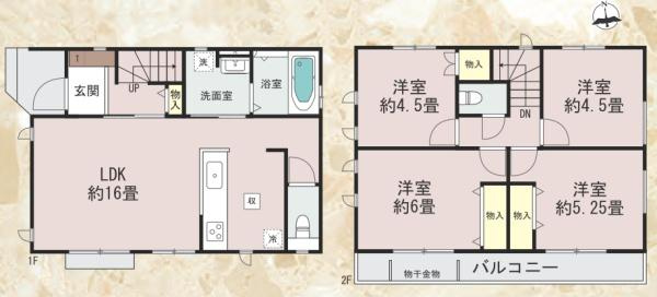 【間取り】 | 販売価格：４，８９０万円　間取り：４ＬＤＫ　空室（ご見学可能ですのでお気軽にお問合せ下さい）