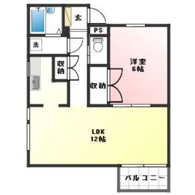 瑞穂市別府のアパートの間取り
