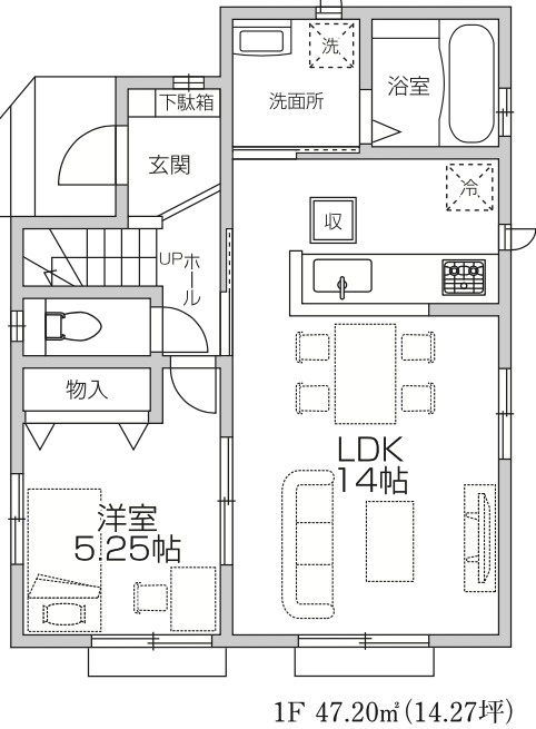 【仲介手数料無料】所沢市若狭１１期全１棟　所沢市の新築住宅なら西武ハウジングの間取り