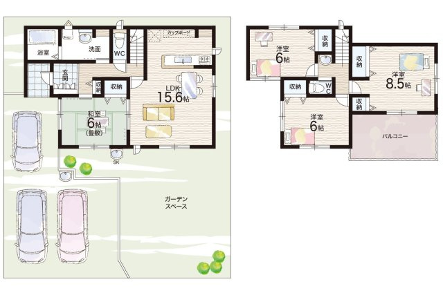 津市芸濃町椋本　第23期　新築一戸建ての間取り|3号地