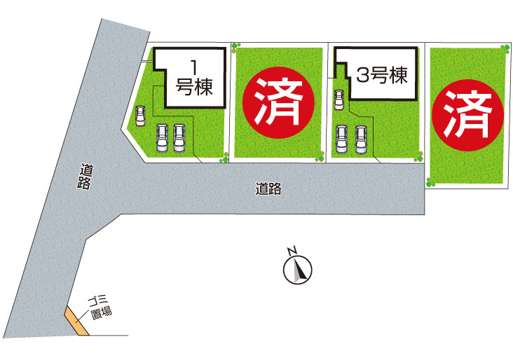津市芸濃町椋本　第23期　新築一戸建ての区画図|全４区画