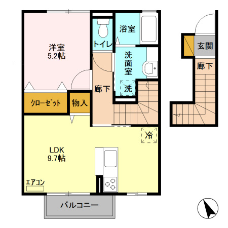 【間取り】 | コトー・ルシエル　Ｃ | コトー・ルシエルC