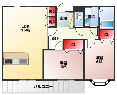 【間取り】 | Ｆ・マンション