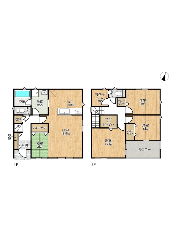 姫路市網干区興浜第13/新築戸建の区画図