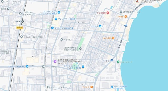 大津市際川　新築一戸建ての地図