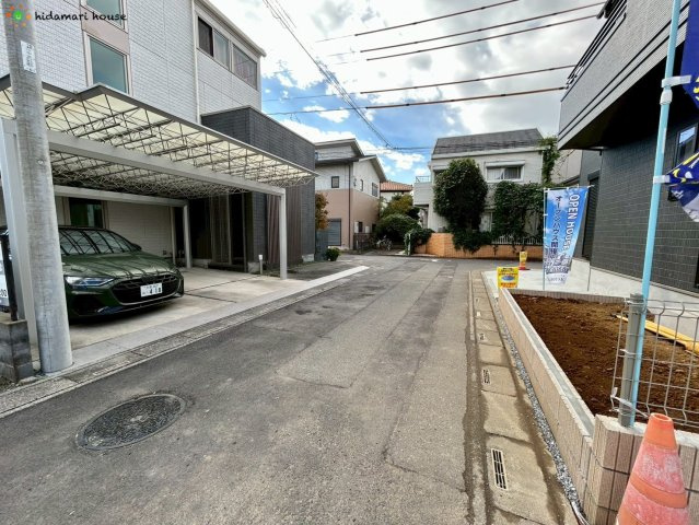 北本市北本第1　新築戸建　ハートフルタウンCの前面道路含む現地写真