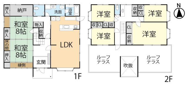 江尾中古住宅の間取り