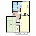 【間取り】 | ２DKから１LDKに改装されているお部屋です