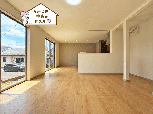 仙台市太白区大谷地　フルリフォーム住宅♪の居間・リビング