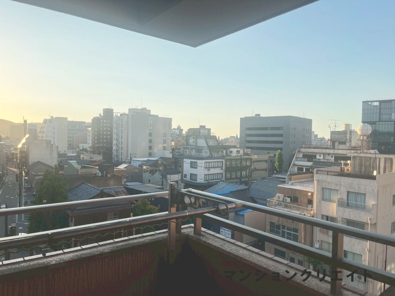 幸橋グランデCHAの展望|バルコニーからの眺望です