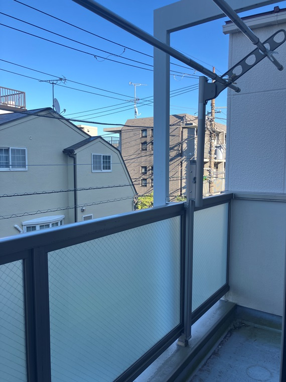 小山戸建のバルコニー