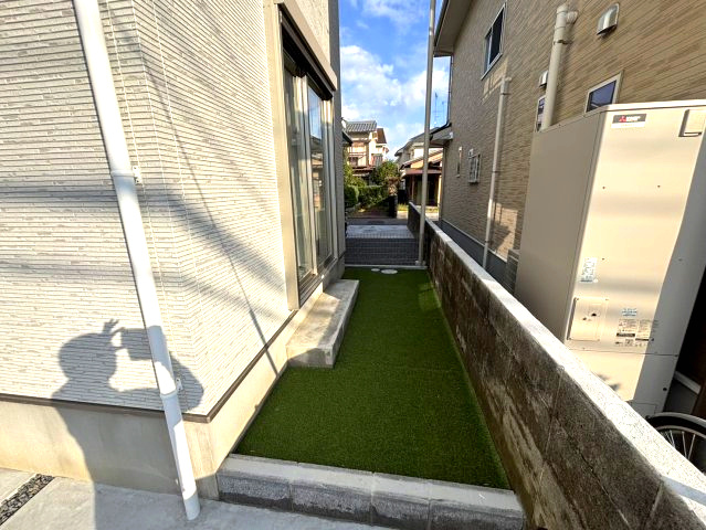 ハートフルタウン南梅本町　新築分譲戸建(A号棟)の庭|お庭で自由な時間を過ごせます