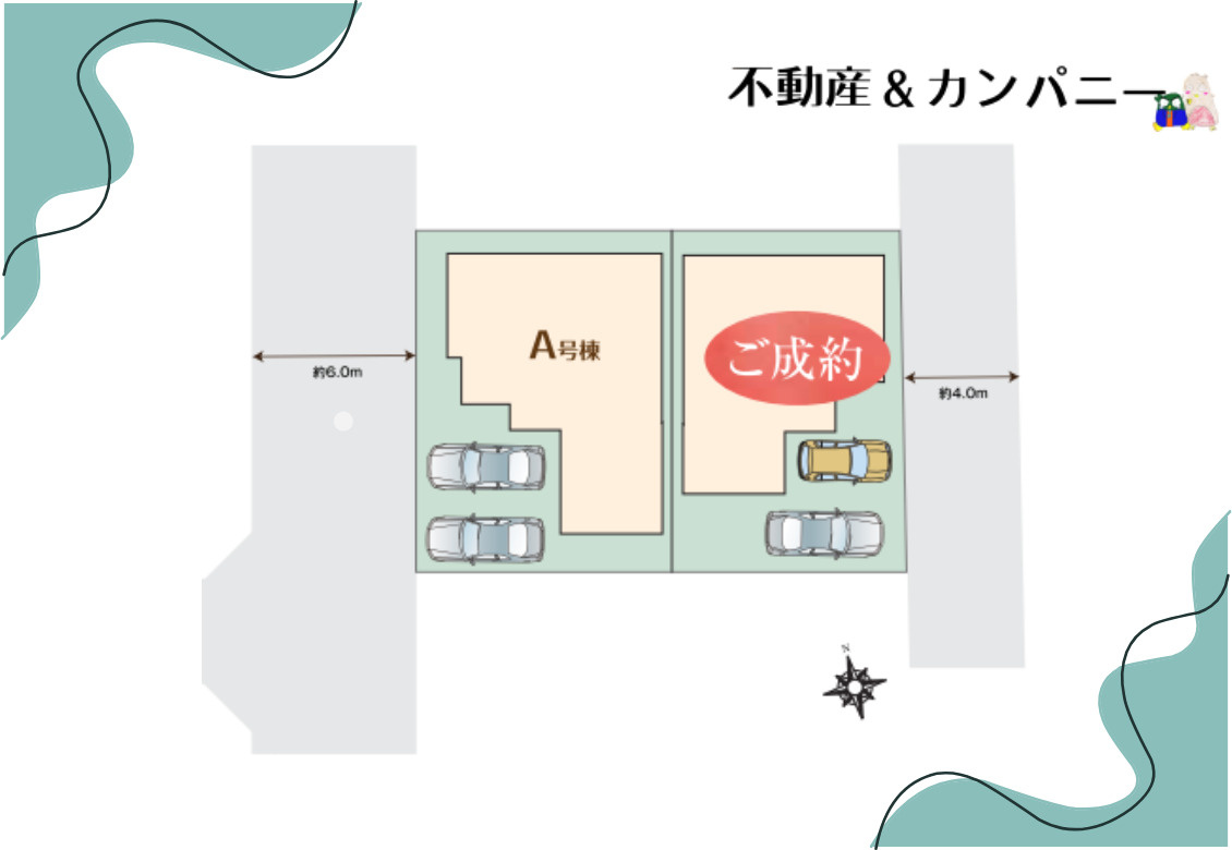 ハートフルタウン南梅本町　新築分譲戸建(A号棟)の区画図