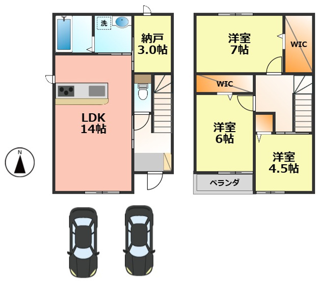 【間取り】 | 弥勒寺東2-19KODATEXⅤ