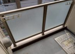 アンソレイユ月島のバルコニー