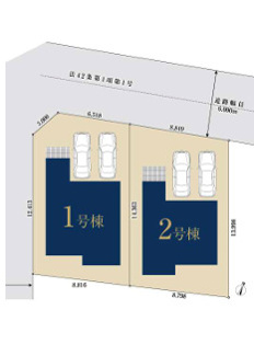 【区画図】 | 【名古屋市名東区山の手3丁目1801新築戸建2号棟】✨️仲介手数料無料✨️香流小学校・香流中学校