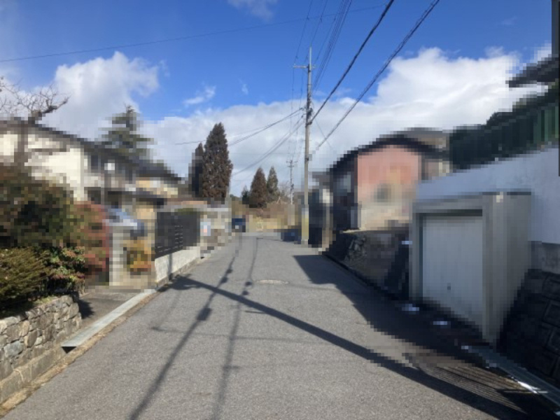 大津市比叡平3丁目34　売土地の前面道路含む現地写真|2025年02月　撮影