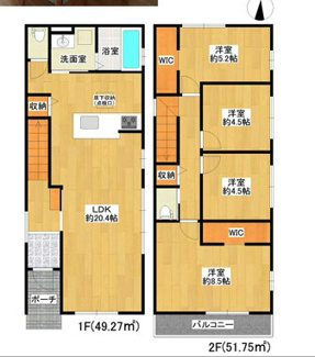 【間取り】 | 【名古屋市南区観音町9丁目67新築戸建2号棟】✨️仲介手数料無料✨️道徳小学校・大江中学校