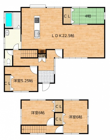 彦島塩浜町3丁目中古住宅の間取り
