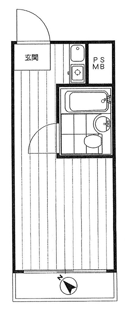 ベルシティ根津の間取り|ワンルーム
