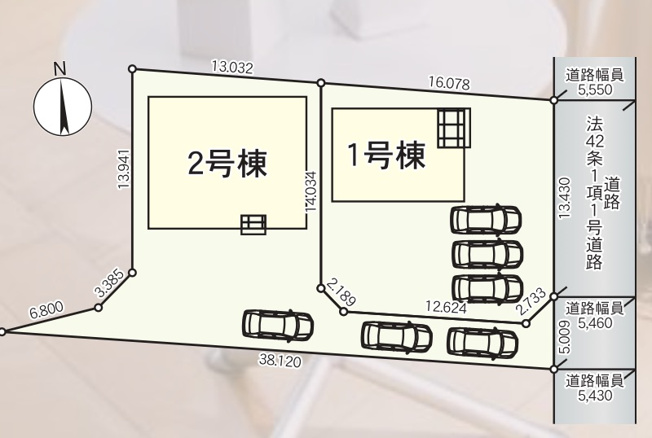 【区画図】 | 美里町小茂田第２　クレイドルガーデン　新築戸建　　全2棟　　２号棟