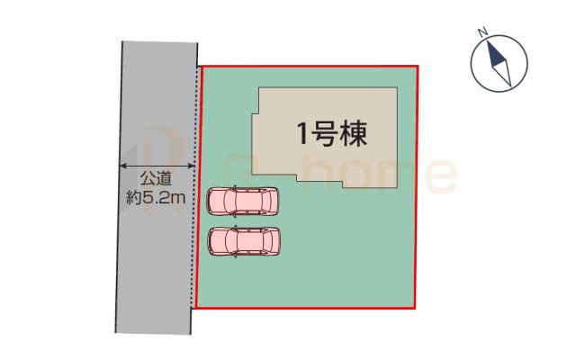 土浦市天川1丁目2期　新築戸建て　1号棟の区画図|大きなお買い物だからこそ、メリット・デメリットを伝えさせて頂きます。
R-homeにお任せください♪