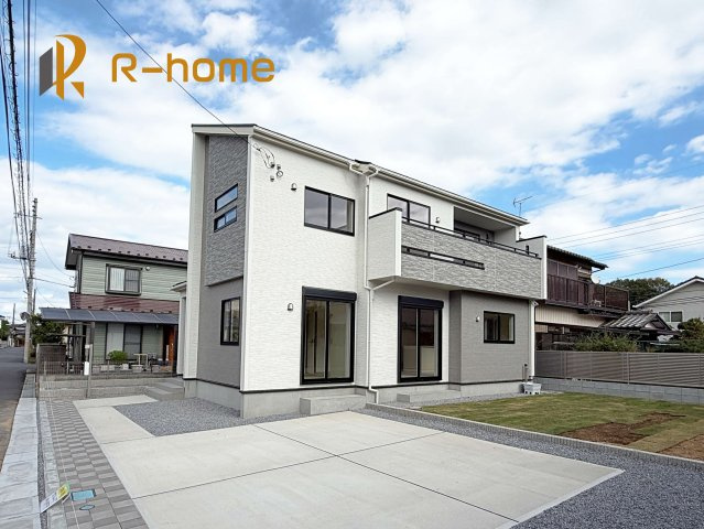 土浦市天川1丁目2期　新築戸建て　1号棟の外観|ご予約を頂ければ、『平日』はもちろん『早朝』や『夜間』もご見学可能です♪お気軽にお申し付けください♪