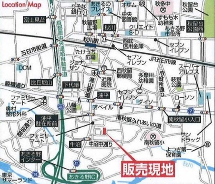 Livele Garden あきる野牛沼第4期　建築条件付き売地　全11区画　7号区の地図