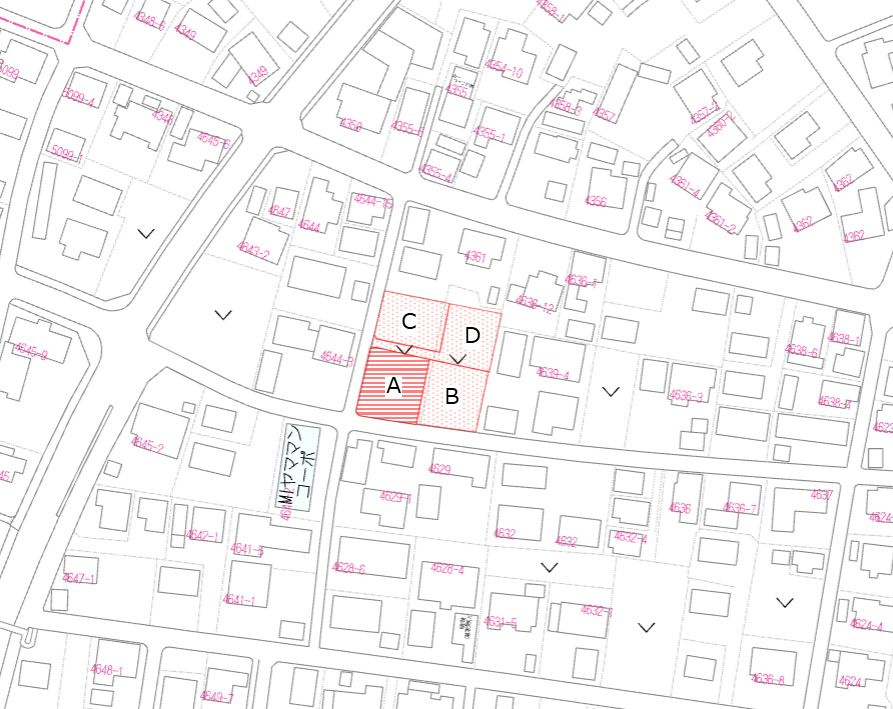北諸県郡三股町大字樺山の売地の土地図