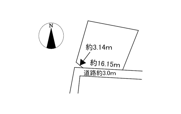 土地　茜部本郷2丁目の土地図