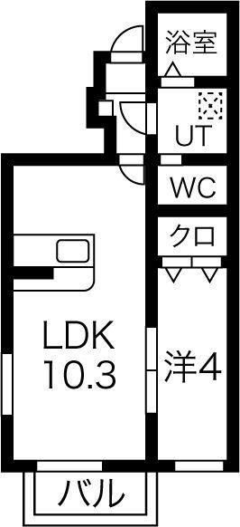 コンフォールAの間取り