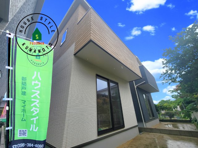 玉名市松木第2-3棟（1号棟）の外観|デザイン性のある外観です。