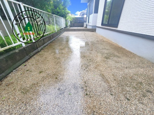 玉名市松木第2-3棟（1号棟）の庭|お庭で自由な時間を過ごせます。