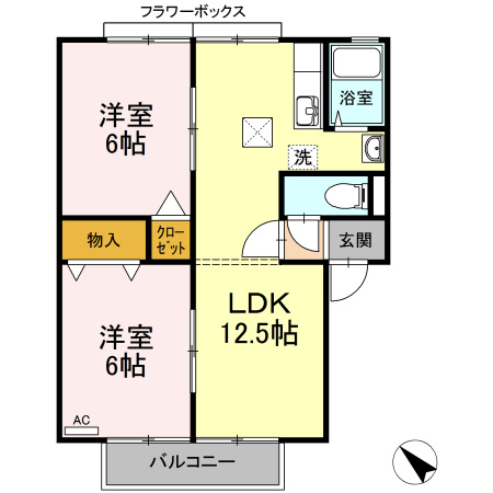 サンフェリカ茶畑　Bの間取り