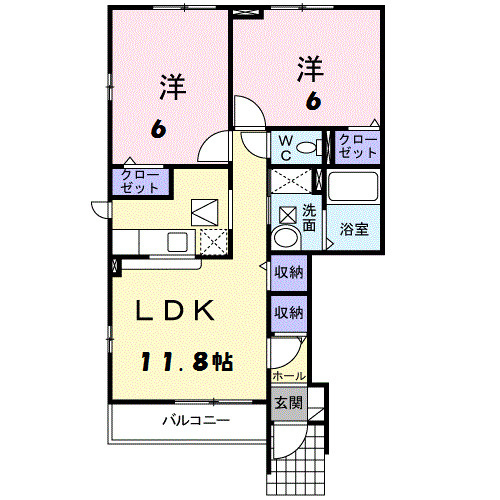 ミューズ・パルコＡの間取り