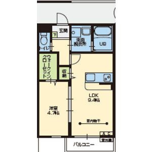 ニュースカイタウンB棟の間取り