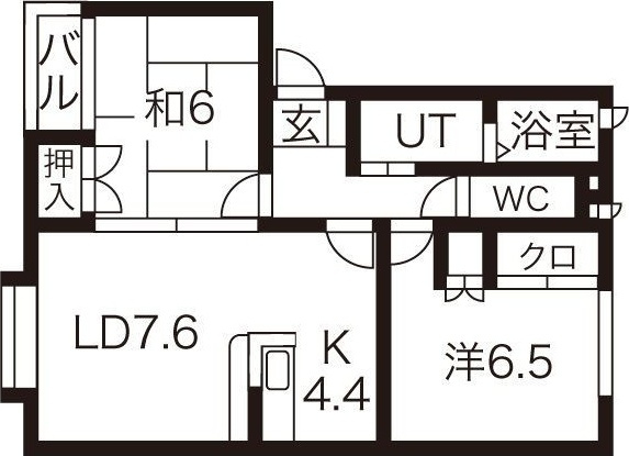 メゾンフルール B棟の間取り